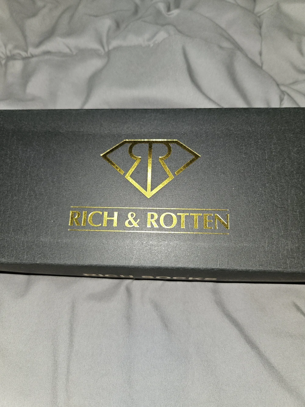 Rich & Rotten Black Patterned Crew Socks with White Ankle Sock-NWOT